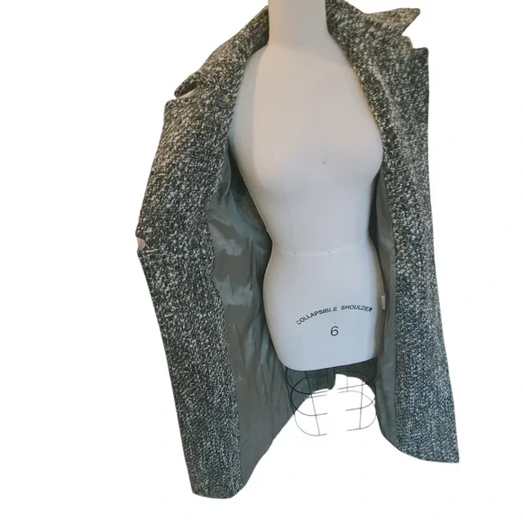 Piazza Sempione Olive Tweed Double Breasted‎ Coat IT 38 US 2 Wool Italy Luxury - Picture 8 of 13